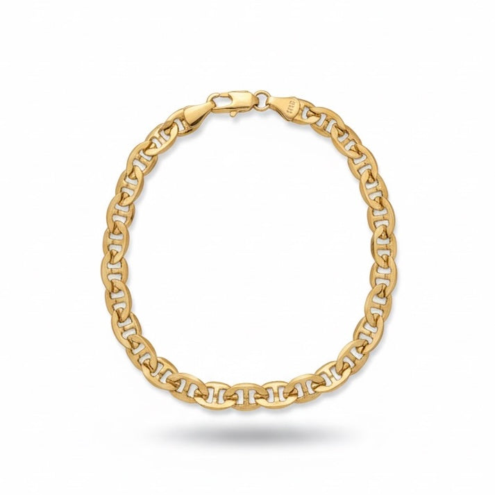 Gold Mariner Link Bracelet 8in 6mm – Prestige Jewelry