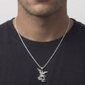 Real Solid 925 Silver Archangel Pendant and Chain Set