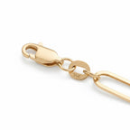 14k Gold Semi-Solid Paperclip Chain 4mm