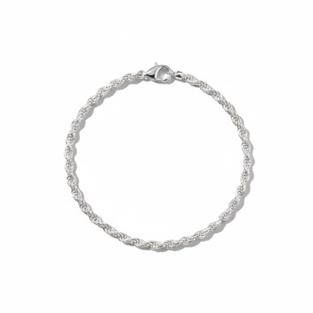 Massives Silberseilarmband 3mm 8in