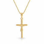 14k Gold Vermeil Chain and Cross Set
