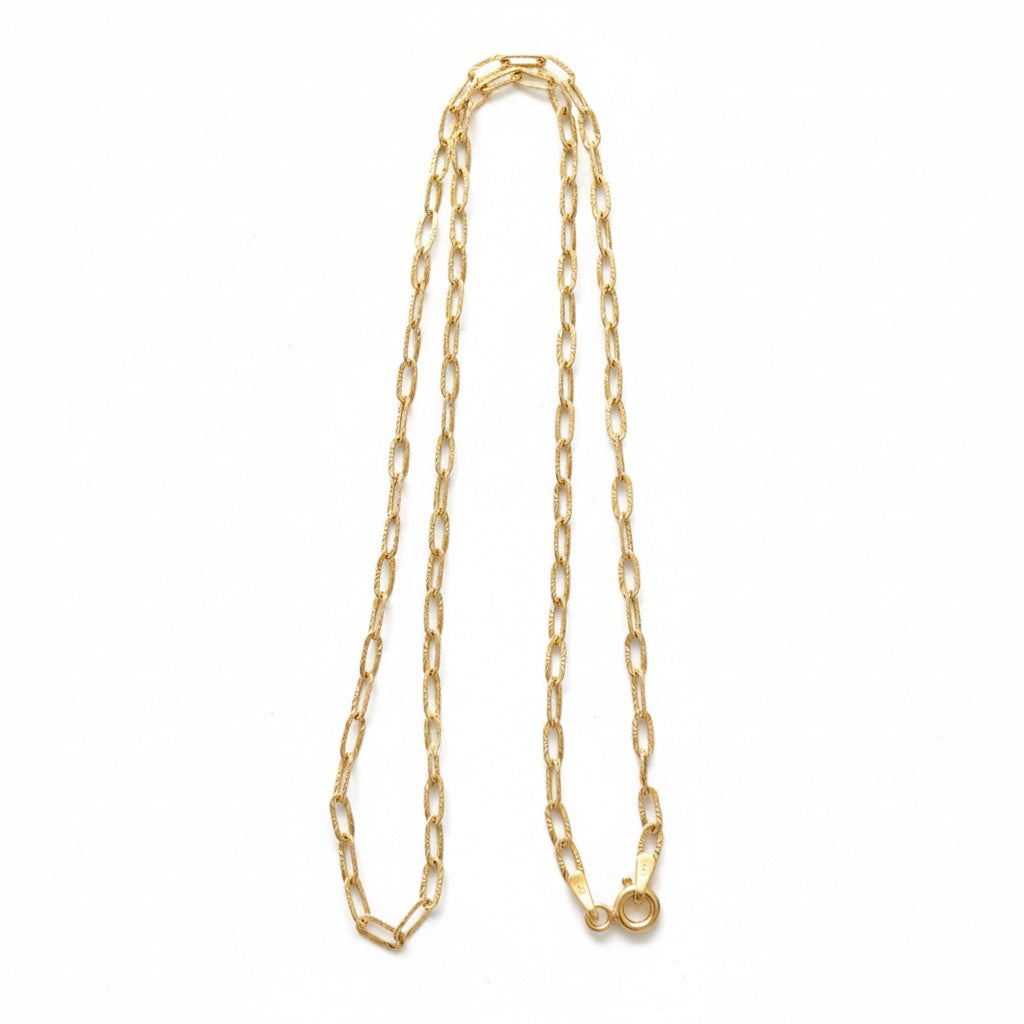 14k Gold Vermeil Paperclip Chain 2.5mm 16in