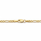 14k Gold Semi-Solid Figaro Chain 18in 3mm