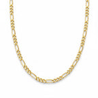 14k Gold Semi-Solid Figaro Chain 18in 3mm