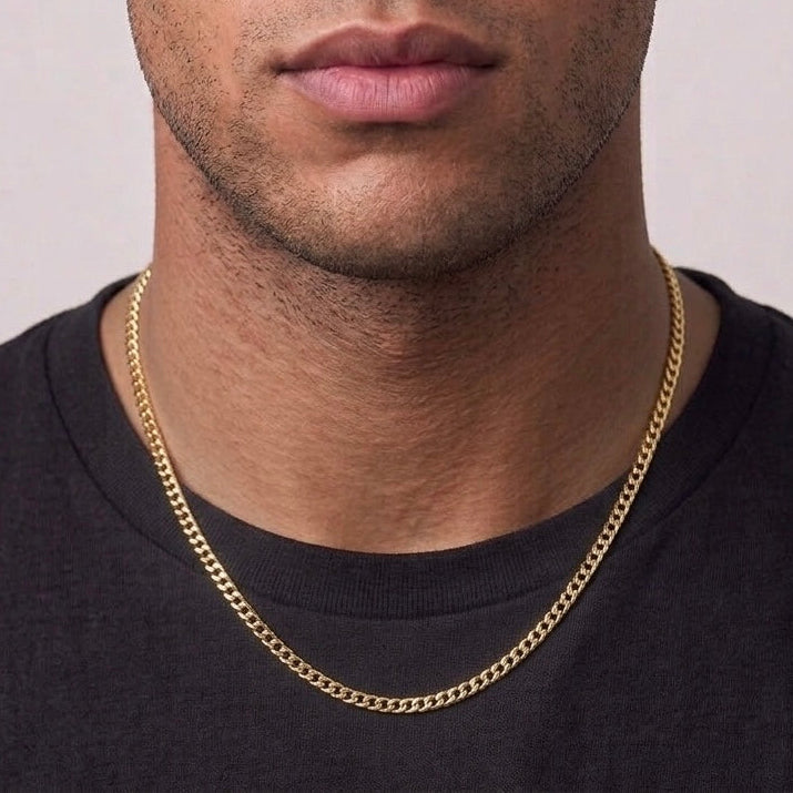 14k Gold Vermeil Cuban Chain 3mm 18in