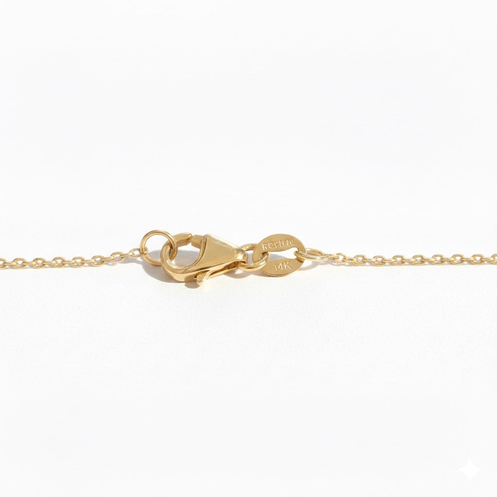Solid 14k Gold Cable Chain 20in 1mm