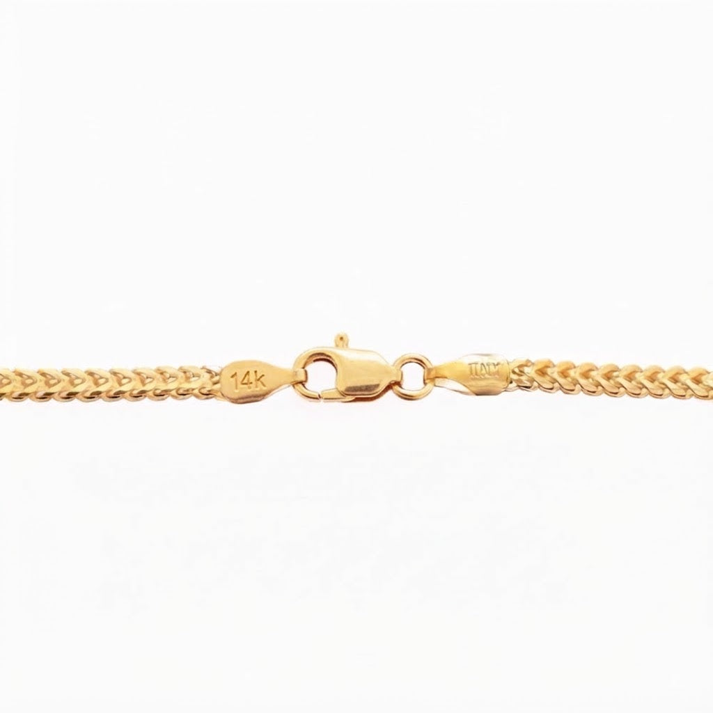 14k Solid Gold Franco Chain 2mm
