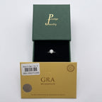 Real Solid 925 Silver Ring 1 ct Moissanite Stone