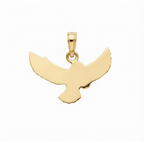 Solid 14k Gold Flying Owl Pendant