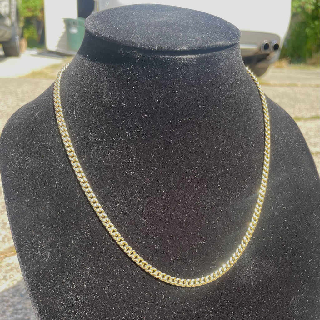 14k Gold Semi-Solid Miami Cuban Link Chain 20in 5mm