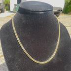 14k Gold Semi-Solid Miami Cuban Link Chain 20in 5mm