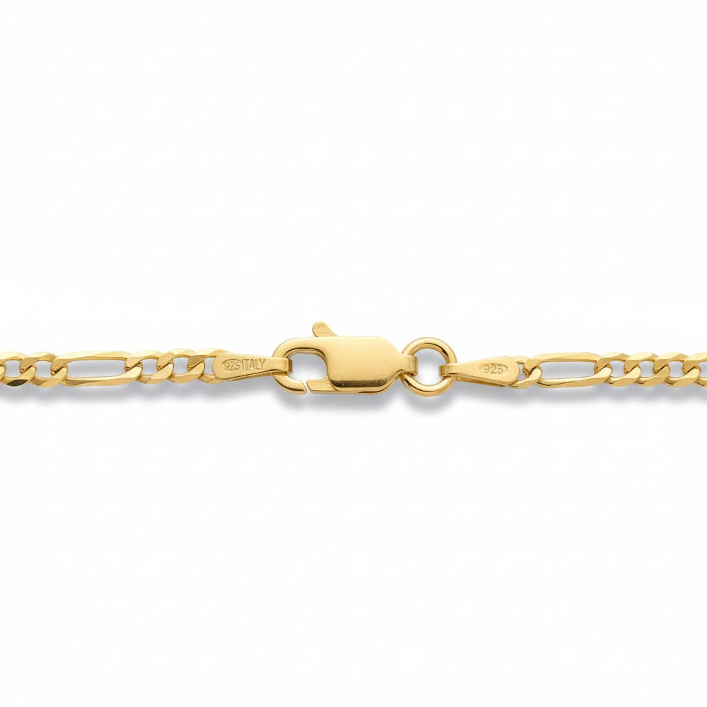 Figarokette aus 14 Karat Gold Vermeil, 18 Zoll, 2 mm