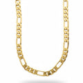 14 Karat Gold mehrlagige Figarokette 24 Zoll 6 mm