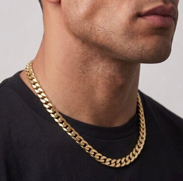 14k Gold Vermeil Curb Link Chain 6mm