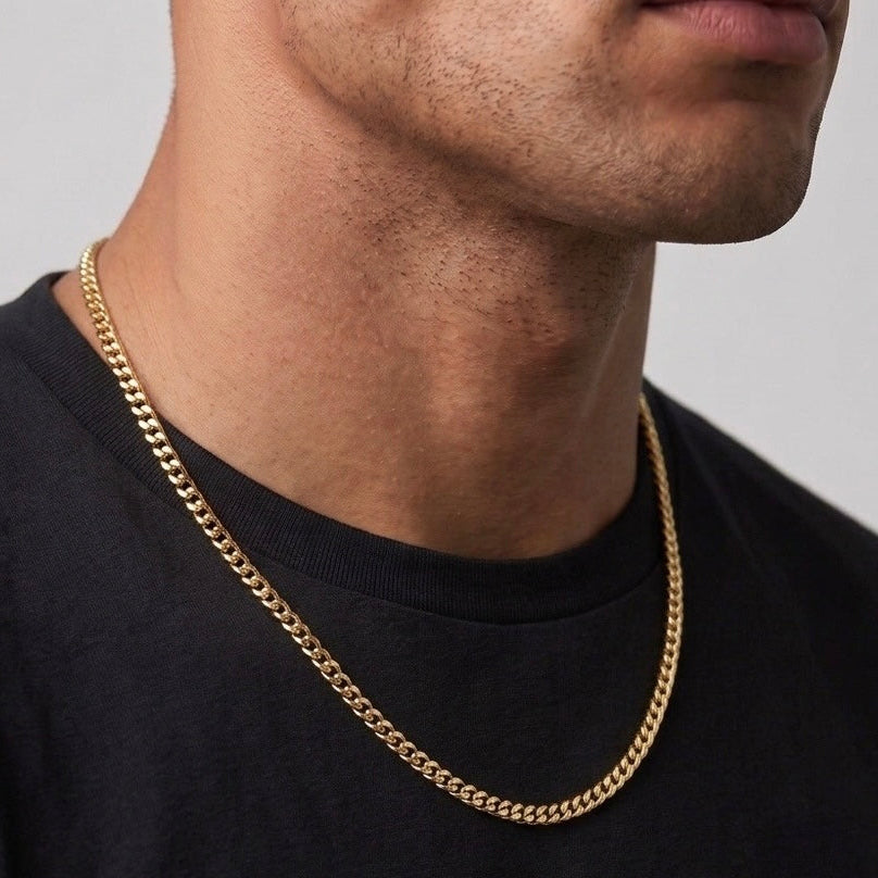 Massive echte 14 Karat Gold Miami Cuban Link Kette 20 Zoll 5 mm
