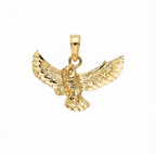 Solid 14k Gold Flying Owl Pendant