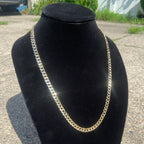 Mehrlagige kubanische Goldkette, 24 Zoll, 7 mm