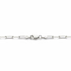 Real Solid 925 Silver Paperclip Chain 3mm