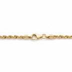 10k Gold Semi-Solid Rope Chain 20in 3mm