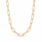 14k Gold Semi-Solid Paperclip Chain 4mm
