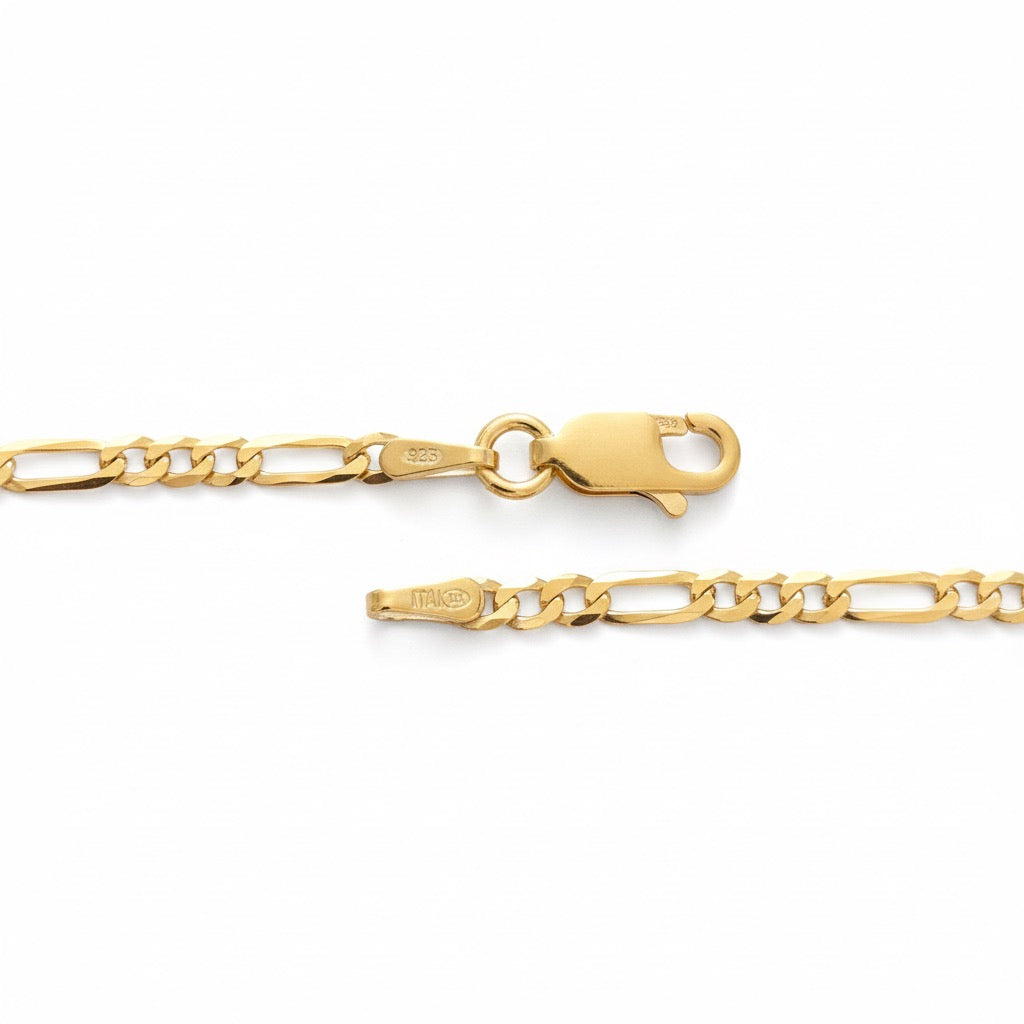 Figarokette aus 14 Karat Gold Vermeil, 18 Zoll, 2 mm