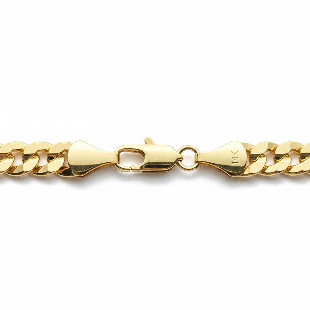 Gold Cuban Link Bracelet 9in 10mm