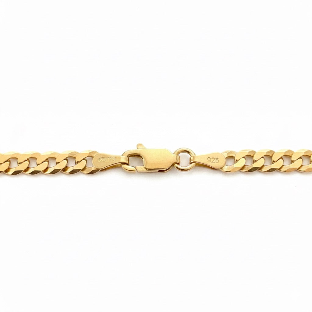 14k Gold Vermeil Cuban Chain 20in 4mm