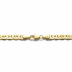 Mehrlagiges Mariner-Gliederarmband aus 14 Karat Gold, 8 Zoll, 6 mm