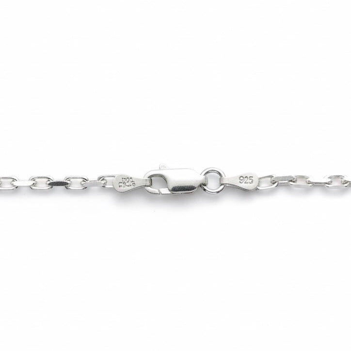 Real Solid 925 Silver Forzatina Chain 18in 2mm
