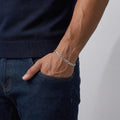 Figaro-Armband aus massivem Silber, 5 mm, 20 cm