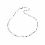Real Solid 925 Silver Paperclip Chain 3mm