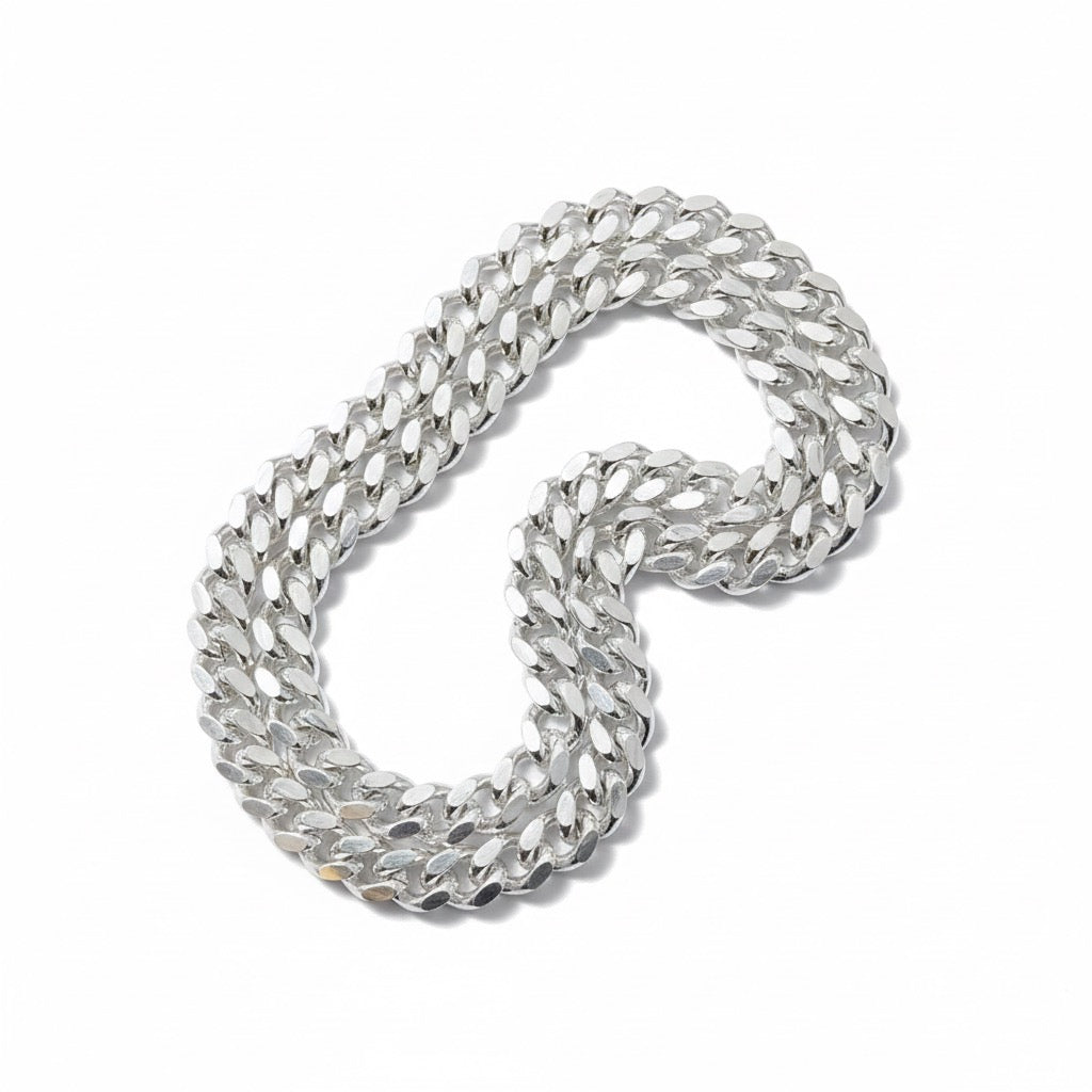 Real Solid 925 Silver Miami Cuban Link Chain 20in 6mm