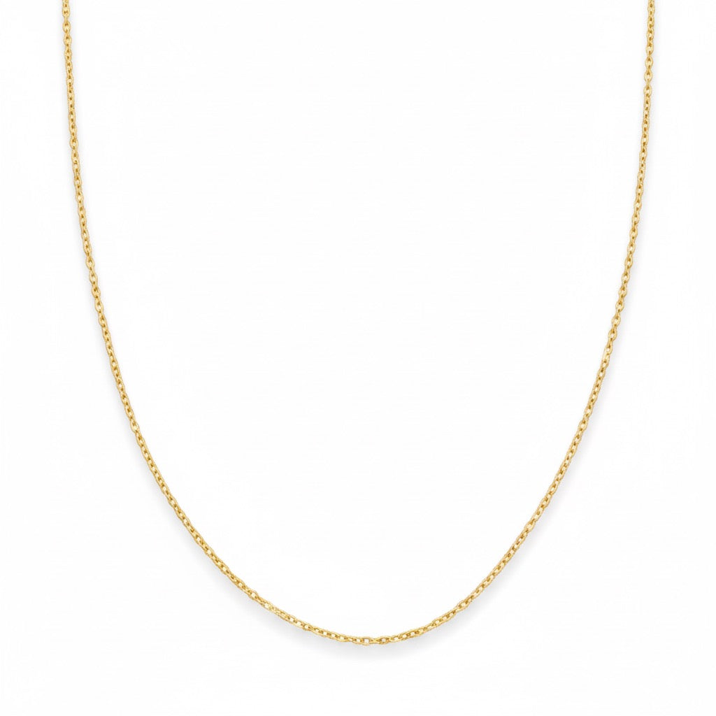 Solid 14k Gold Cable Chain 20in 1mm