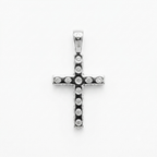 Real Solid 925 Silver Moissanite Cross Pendant