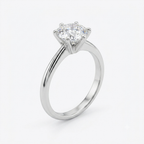 Real Solid 925 Silver Ring 1 ct Moissanite Stone