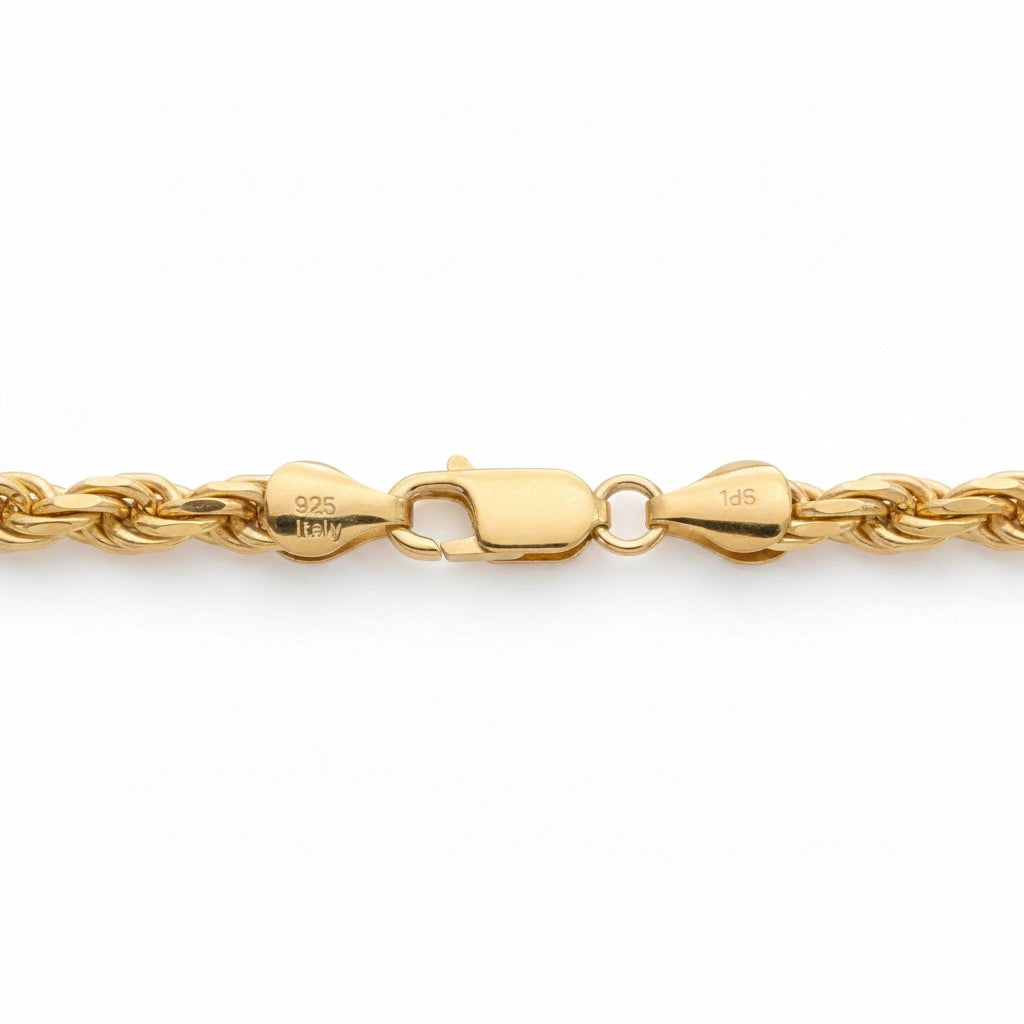14k Gold Vermeil Rope Chain 5mm