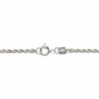 14k Solid White Gold Rope Chain 18in 2mm