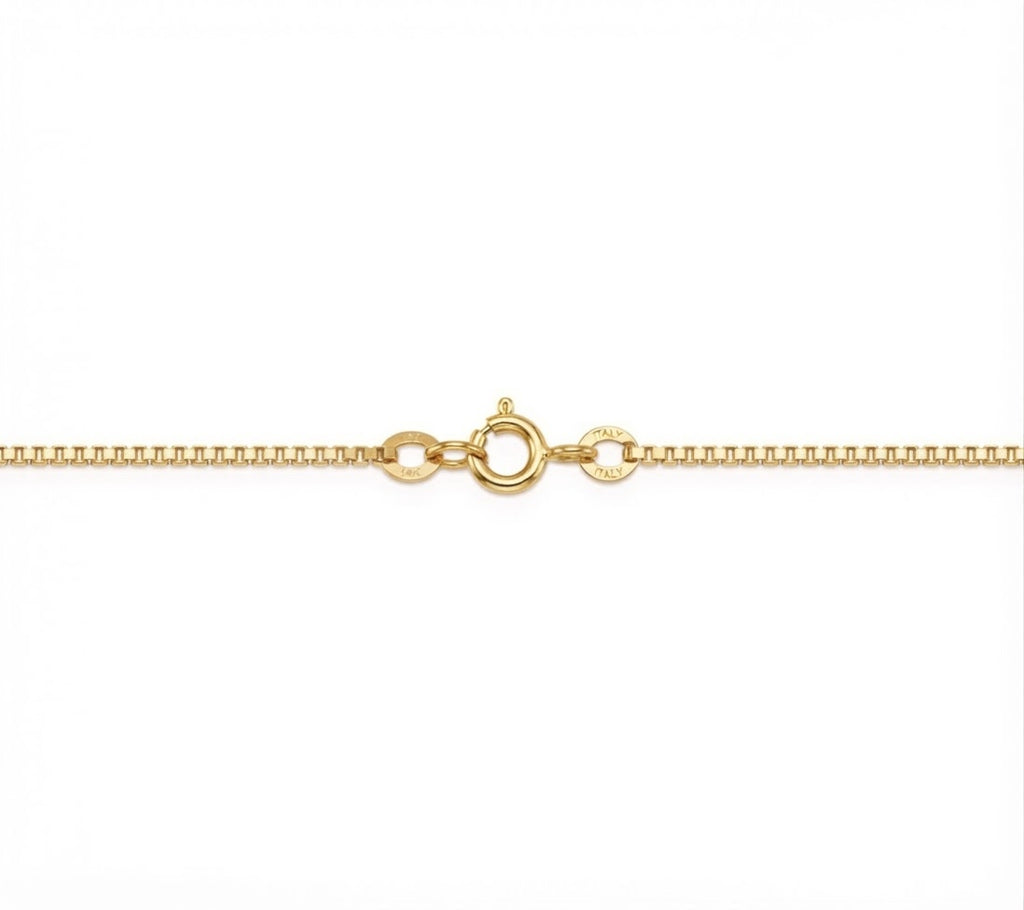 14k Solid Gold Box Chain 1mm