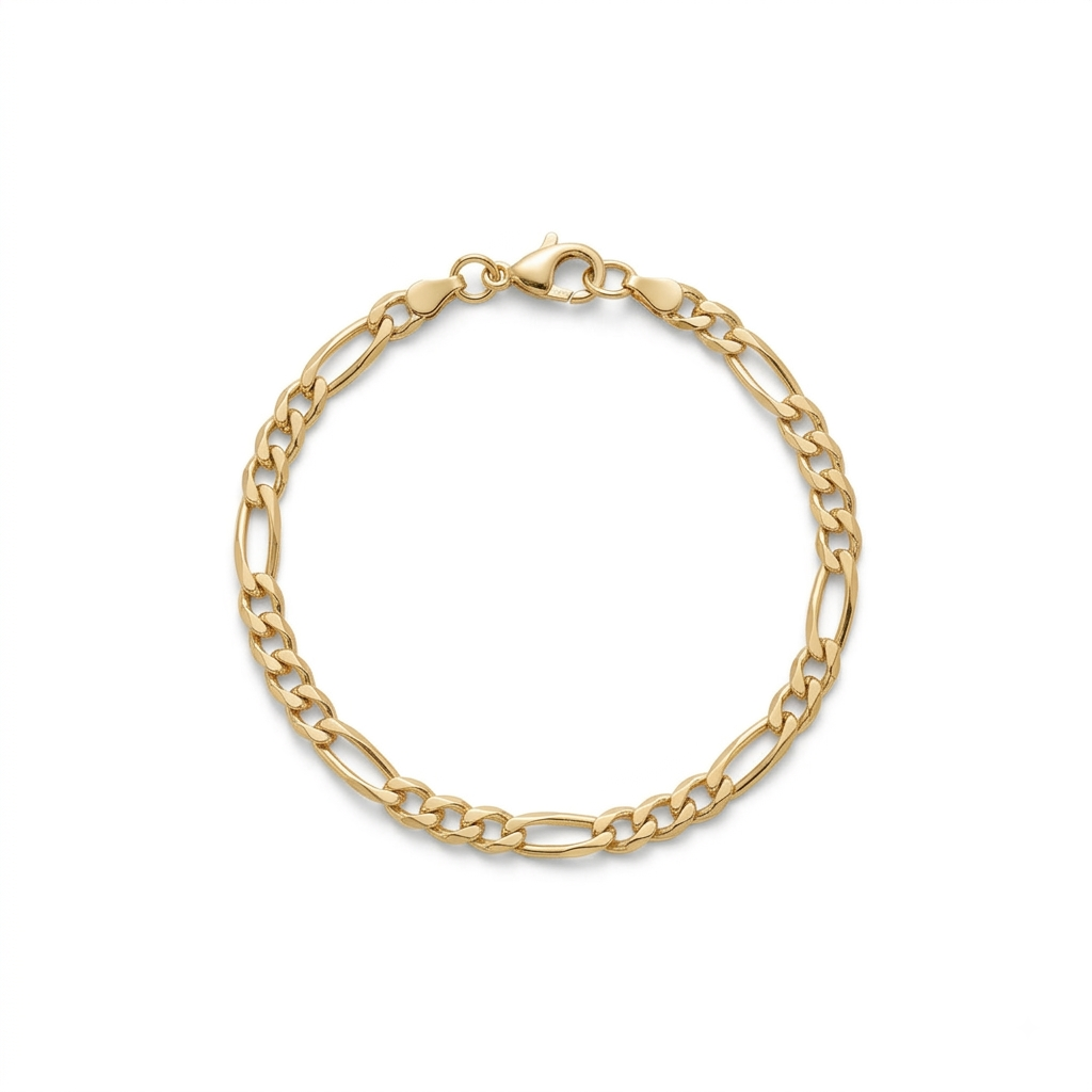 14k Gold Vermeil Figaro Bracelet 4mm