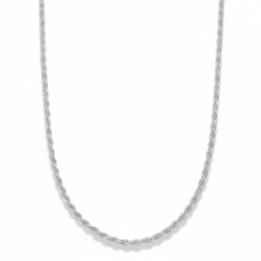 Real Solid 925 Silver Rope Chain 20in 2mm