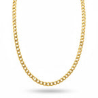 14 Karat Gold Vermeil Kubanische Kette 3 mm 18 Zoll