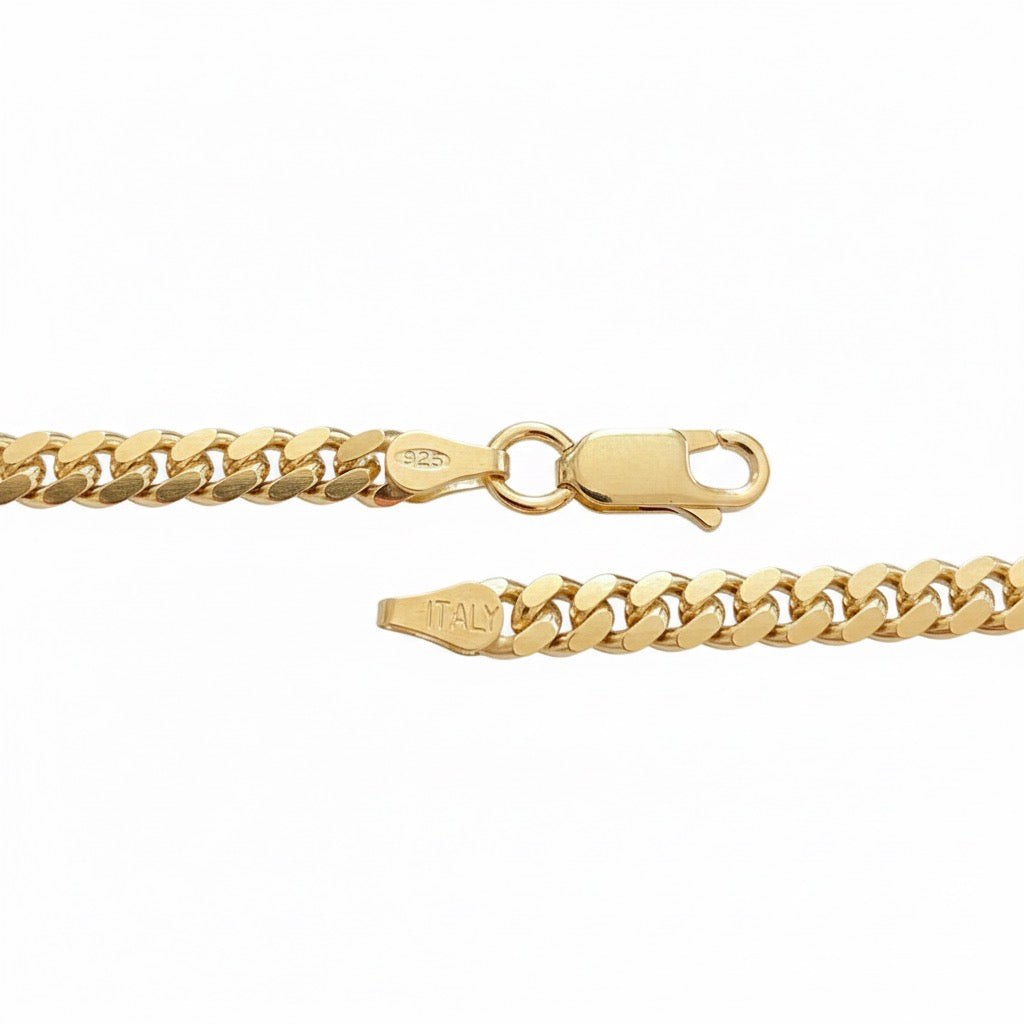 14k Gold Vermeil Miami Cuban Link Chain 20in 5mm