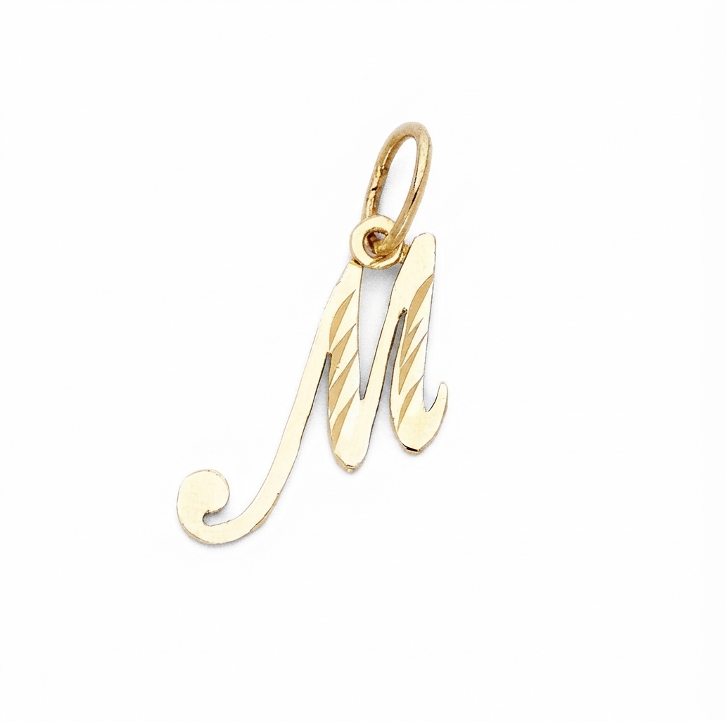 Solid 14k Gold Initial Pendant