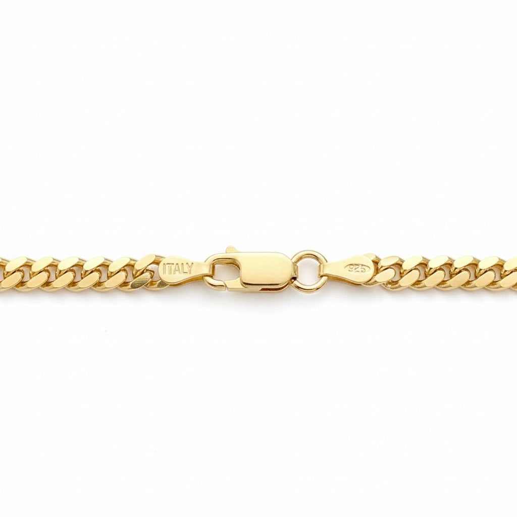 14k Gold Vermeil Miami Cuban Link Chain 20in 5mm