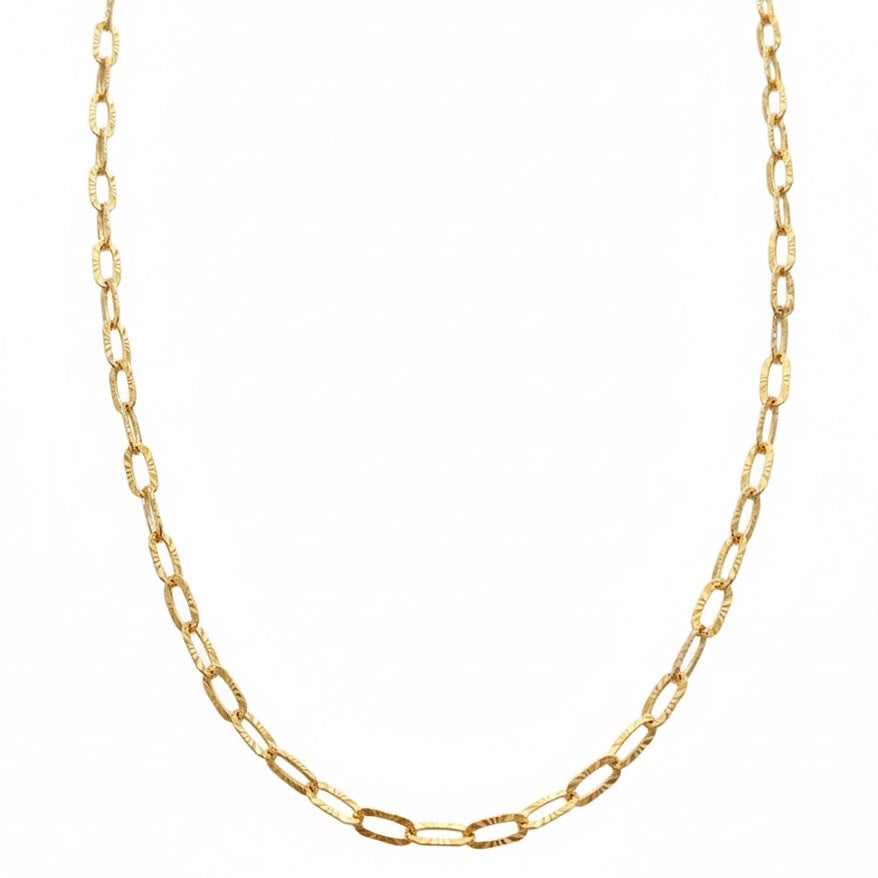 14k Gold Vermeil Paperclip Chain 2.5mm 16in