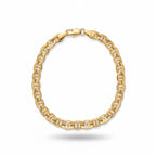 Mehrlagiges Mariner-Gliederarmband aus 14 Karat Gold, 8 Zoll, 6 mm