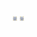 14k Gold Vermeil Round CZ Studs 4mm