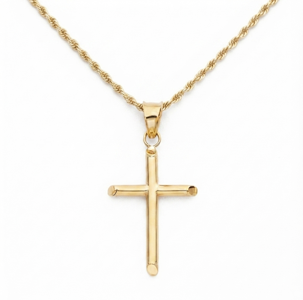 Solid 14k Gold Cross Pendant