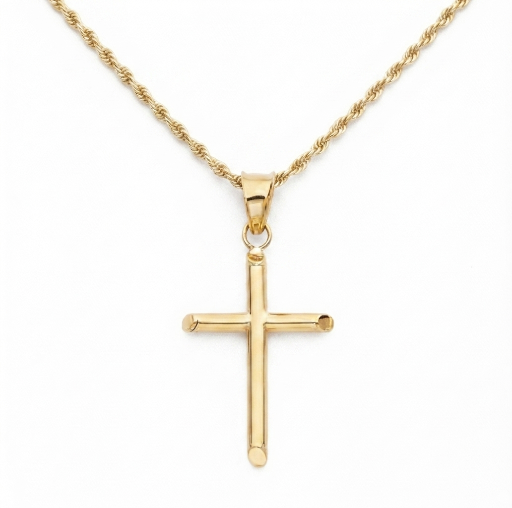 Solid 14k Gold Cross Pendant