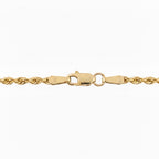 14k Gold Semi-Solid Rope Chain 22in 3mm